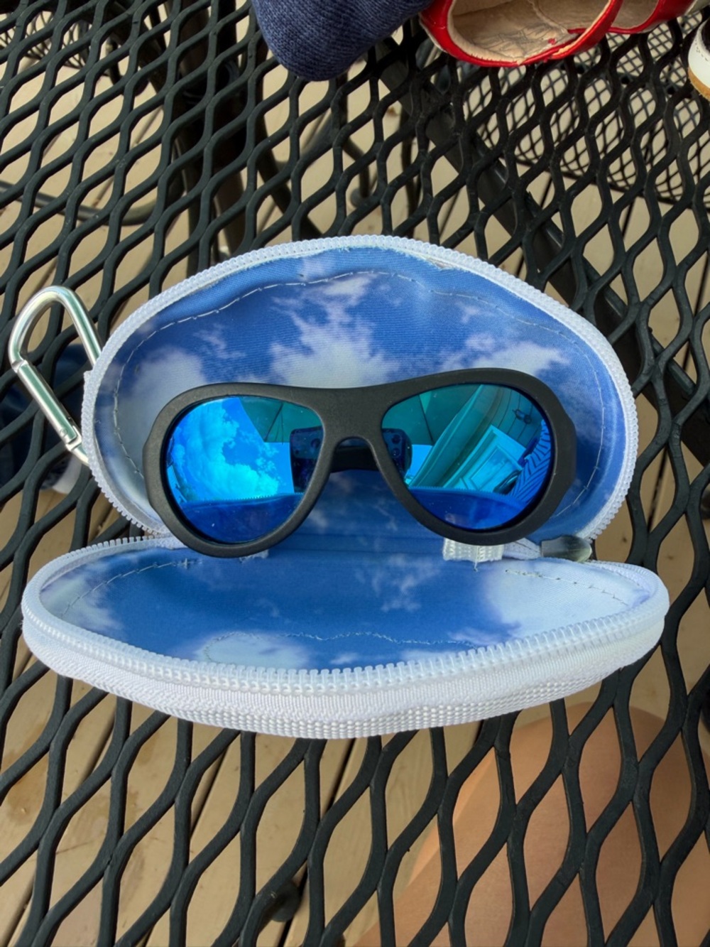 Babiators Black Frame Sunglasses with Blue Mirrored Lenses Age 0-2